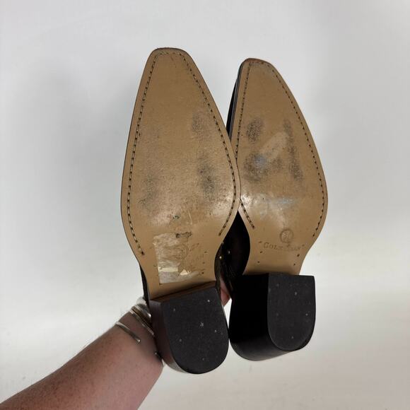 Cole Haan Western Mule Women's 8.5 Brown Suede Slip-On Block Heel Square Toe - Picture 8 of 10